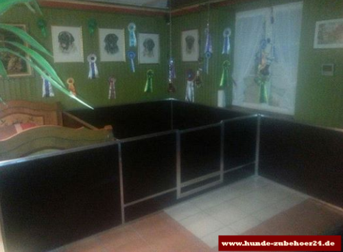 Wurfkiste mit Welpenauslauf